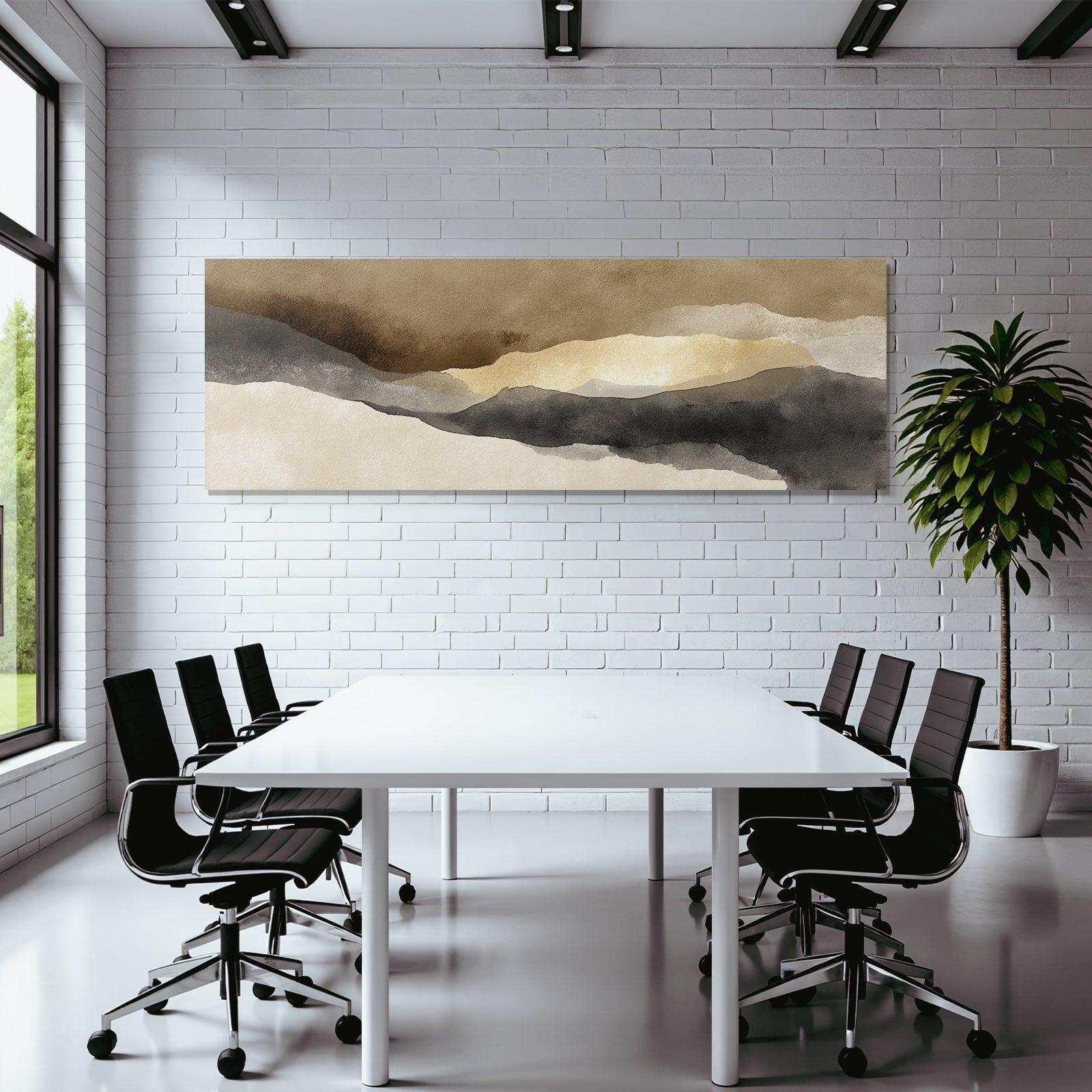 Abstrakte Aquarellgestaltung Erdige Farben