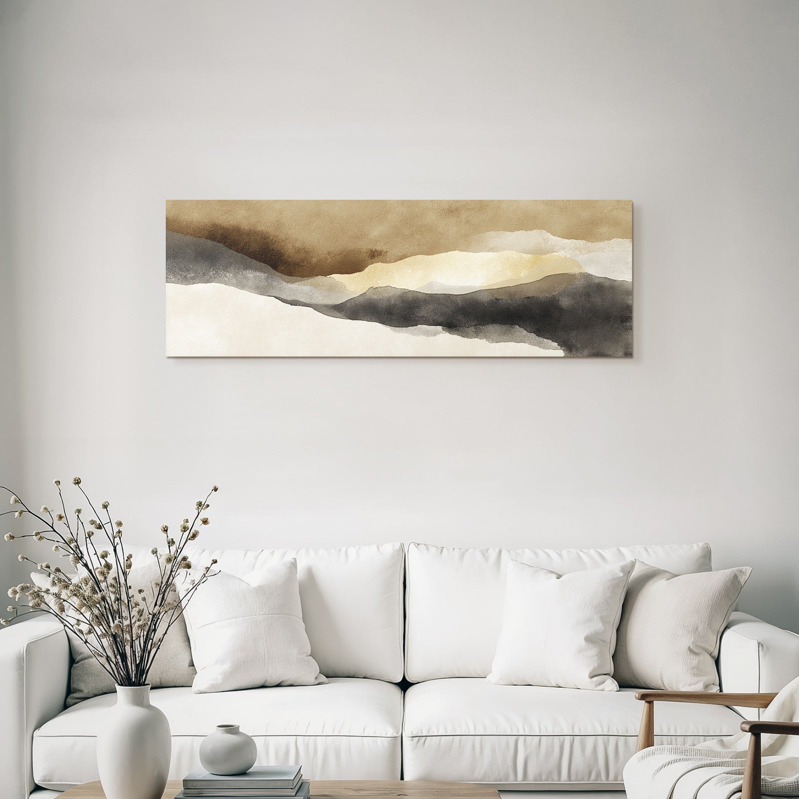 Abstrakte Aquarellgestaltung Erdige Farben