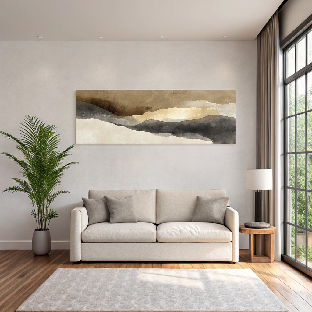 Abstrakte Aquarellgestaltung Erdige Farben