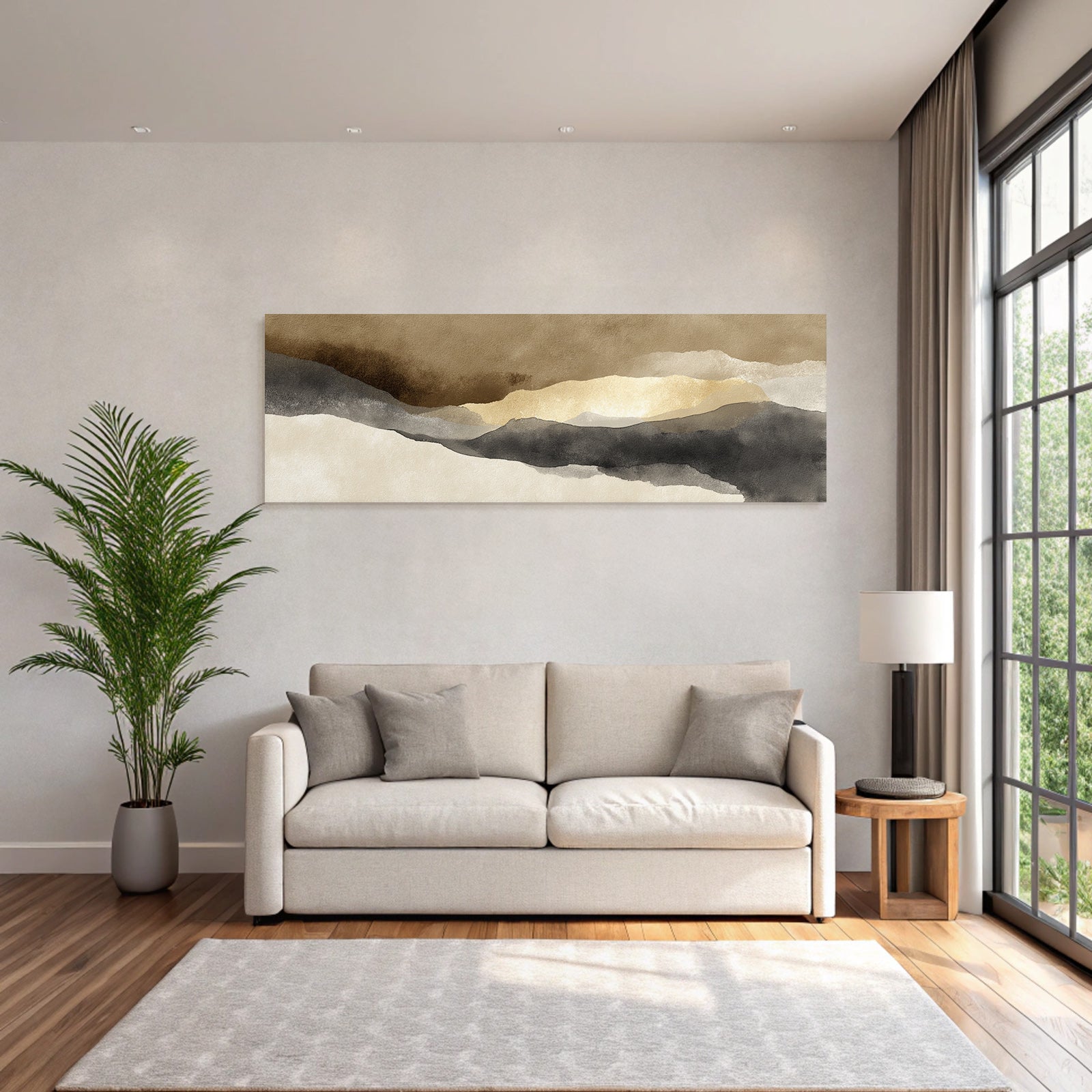 Abstrakte Aquarellgestaltung Erdige Farben