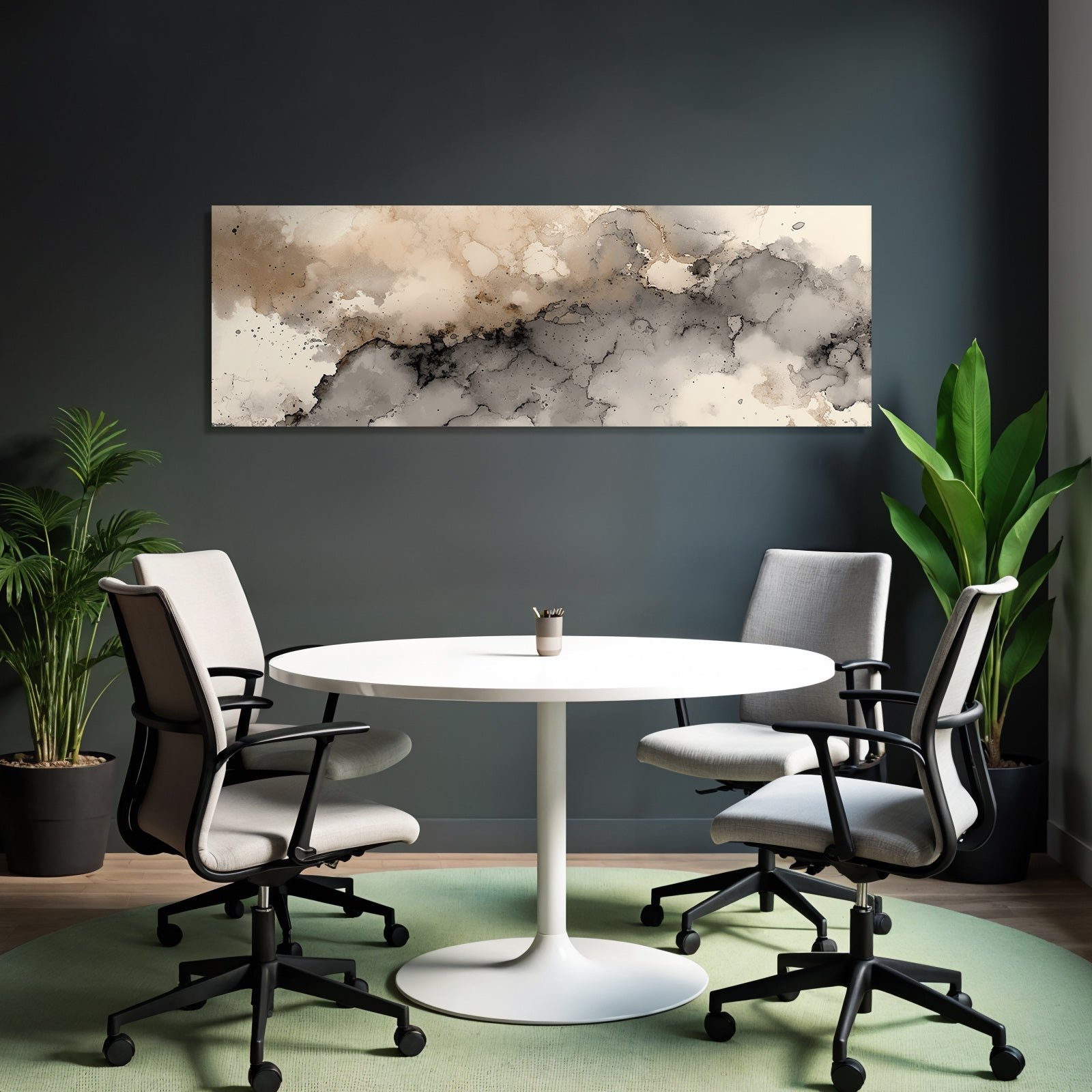 Abstrakte Aquarellmalerei In Warmen Farben