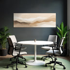 Abstrakte Illustration Geschichtete Wavy Formen Erdtonlandschaft
