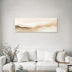 Abstrakte Illustration Geschichtete Wavy Formen Erdtonlandschaft
