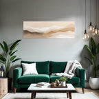 Abstrakte Illustration Geschichtete Wavy Formen Erdtonlandschaft