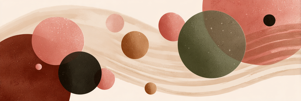 Abstrakte Illustration Verschiedene Kreise Farben Hintergrund | Japandi | Einrichtungsstile
