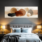 Abstrakte Kunst Formen Farben Erdtoene Hellhintergrund