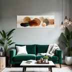 Abstrakte Kunst Formen Farben Erdtoene Hellhintergrund