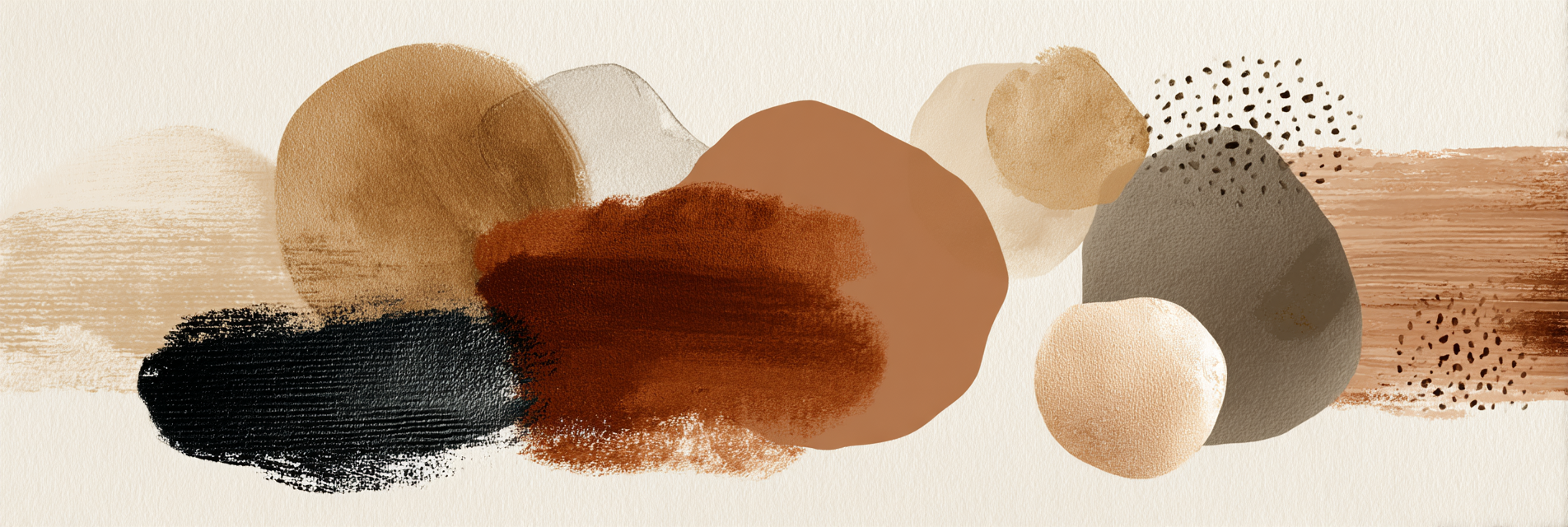 Abstrakte Kunst Formen Farben Erdtoene Hellhintergrund | Japandi | Einrichtungsstile