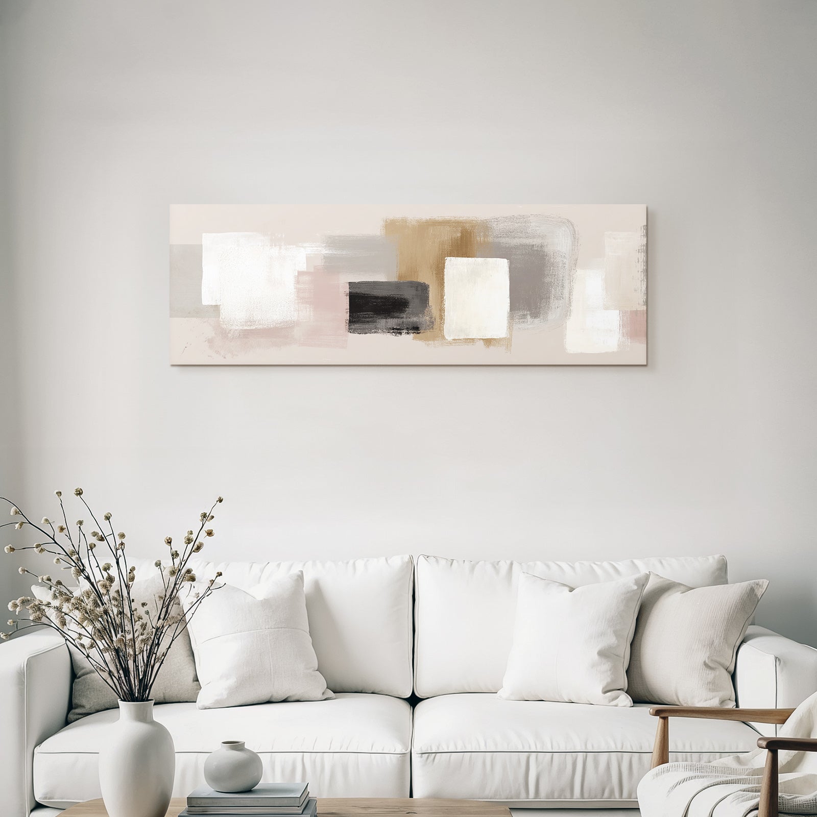 Abstrakte Kunst Formen Pinselstriche Blassen Farben