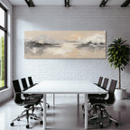 Abstrakte Kunst Grau Beige Weiss