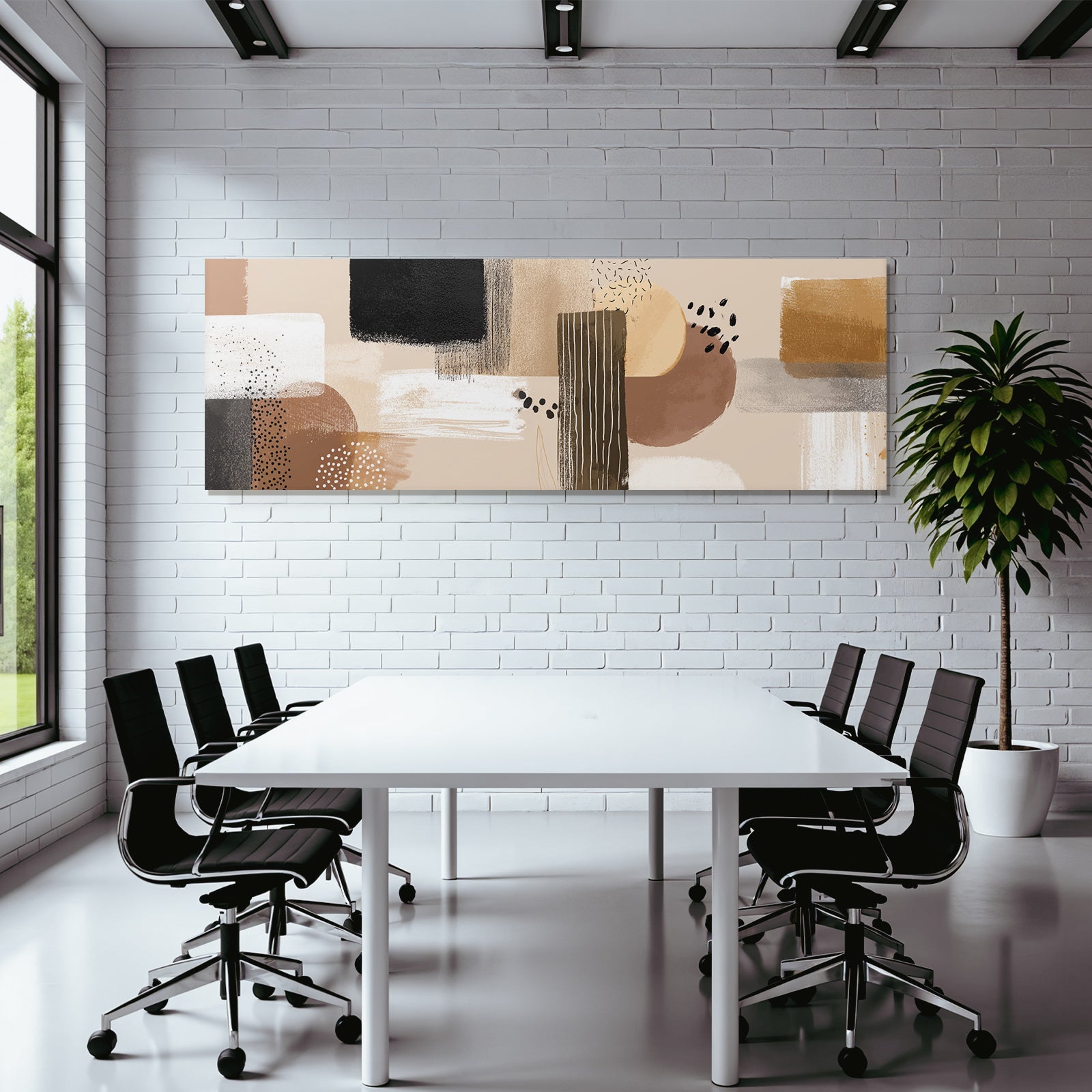 Abstrakte Kunst Mit Formen Und Farben Kreise Rechtecke Striche