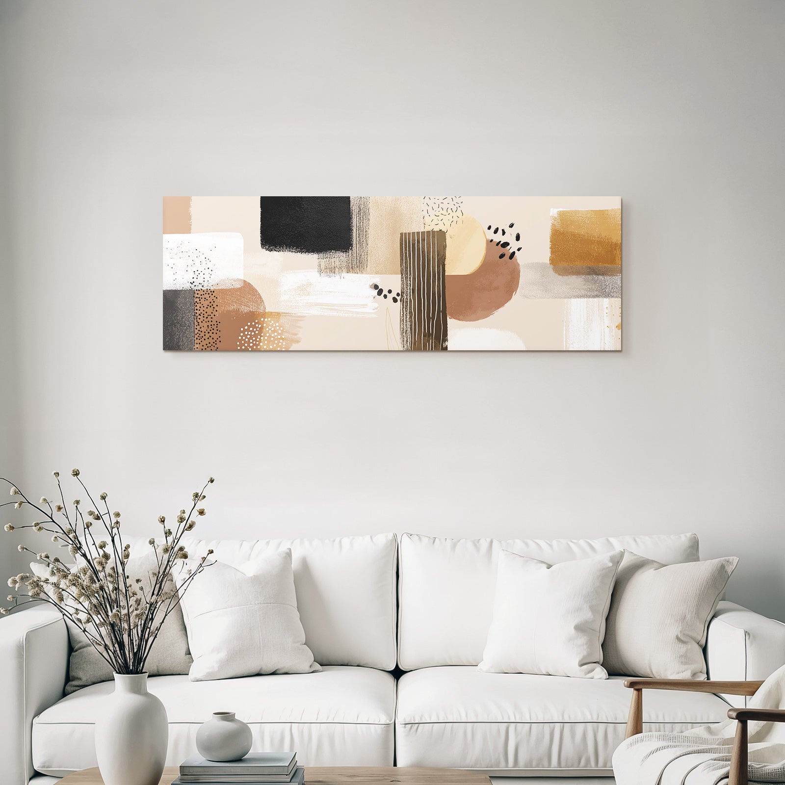 Abstrakte Kunst Mit Formen Und Farben Kreise Rechtecke Striche