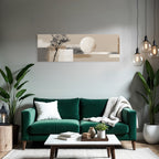 Abstrakte Kunst Organische Formen Erdtoene Stilisierter Baum Geometrische Formen