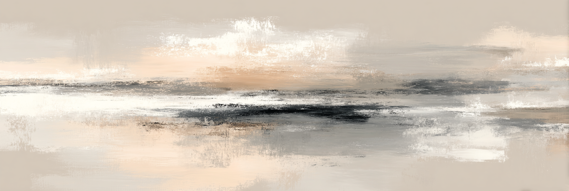 Abstrakte Kunst Sanfte Farben Beige Grau Pfirsich | Japandi | Einrichtungsstile