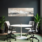 Abstract Art Soft Colors Beige Gray White
