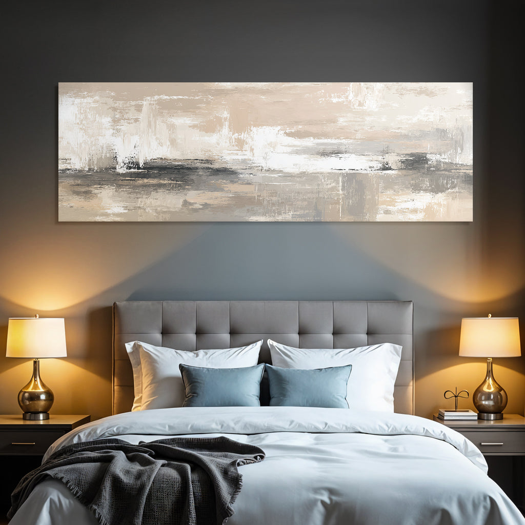 Abstract Art Soft Colors Beige Gray White