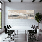 Abstract Art Soft Colors Beige Gray White