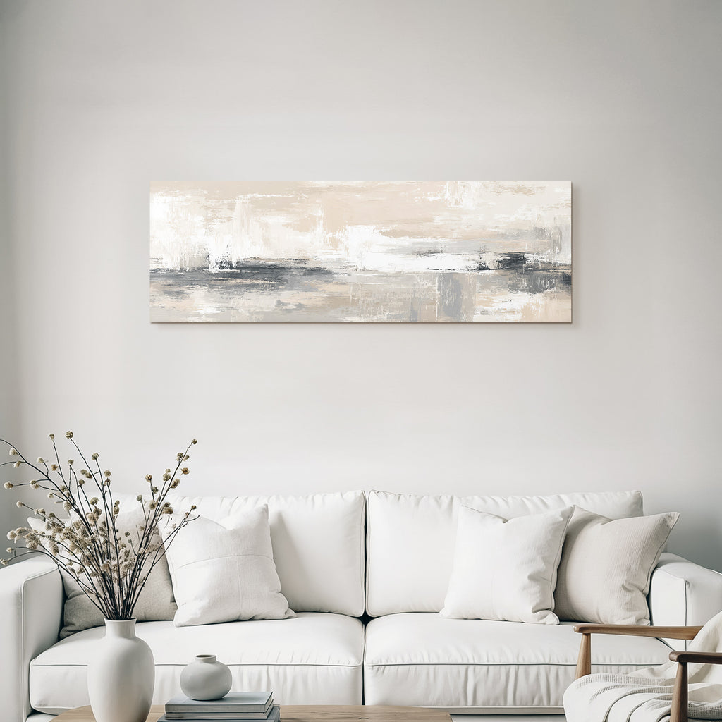 Abstract Art Soft Colors Beige Gray White