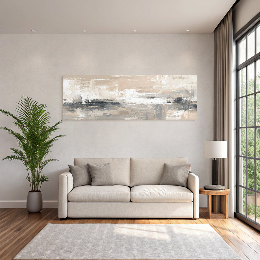 Abstract Art Soft Colors Beige Gray White