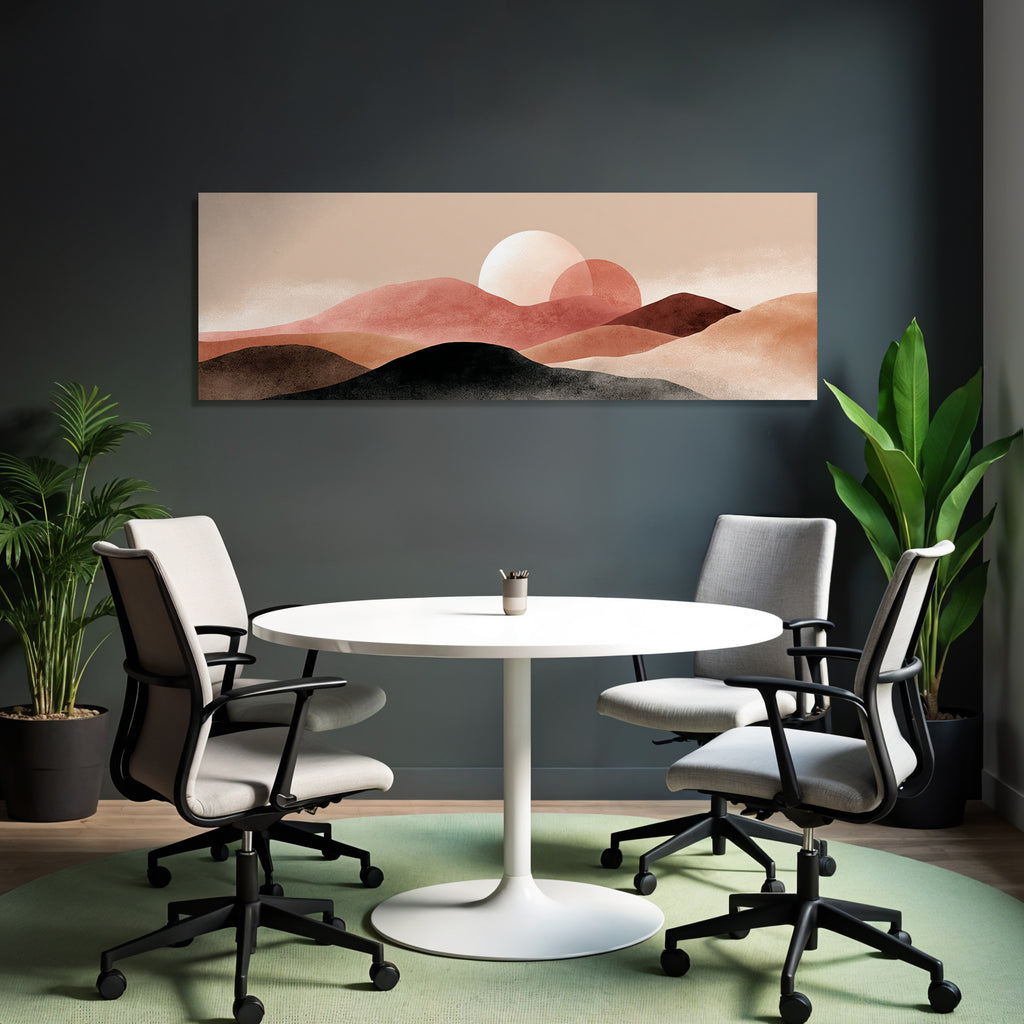 Abstrakte Landschaft Mit Huegeln Und Kreisformen