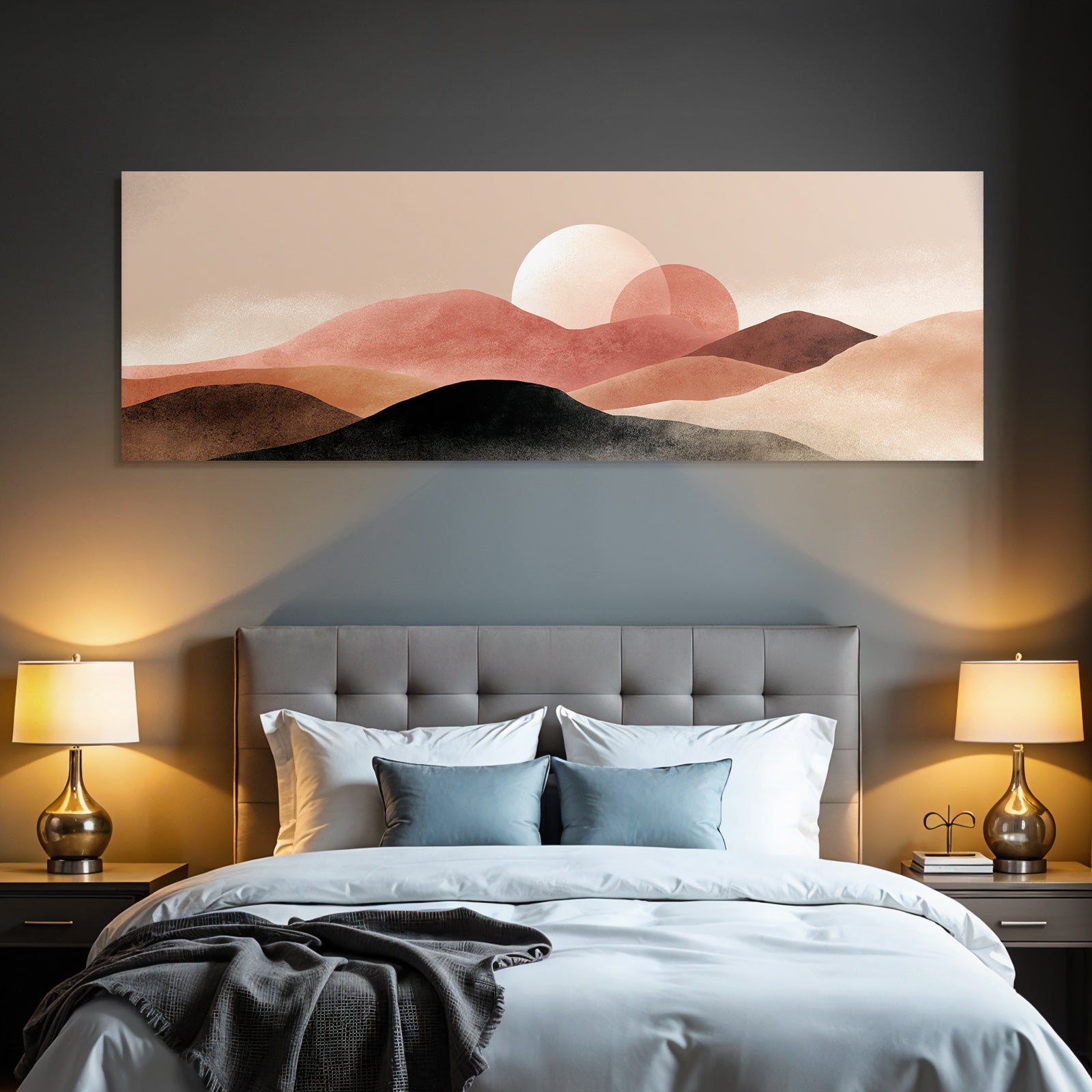 Abstrakte Landschaft Mit Huegeln Und Kreisformen