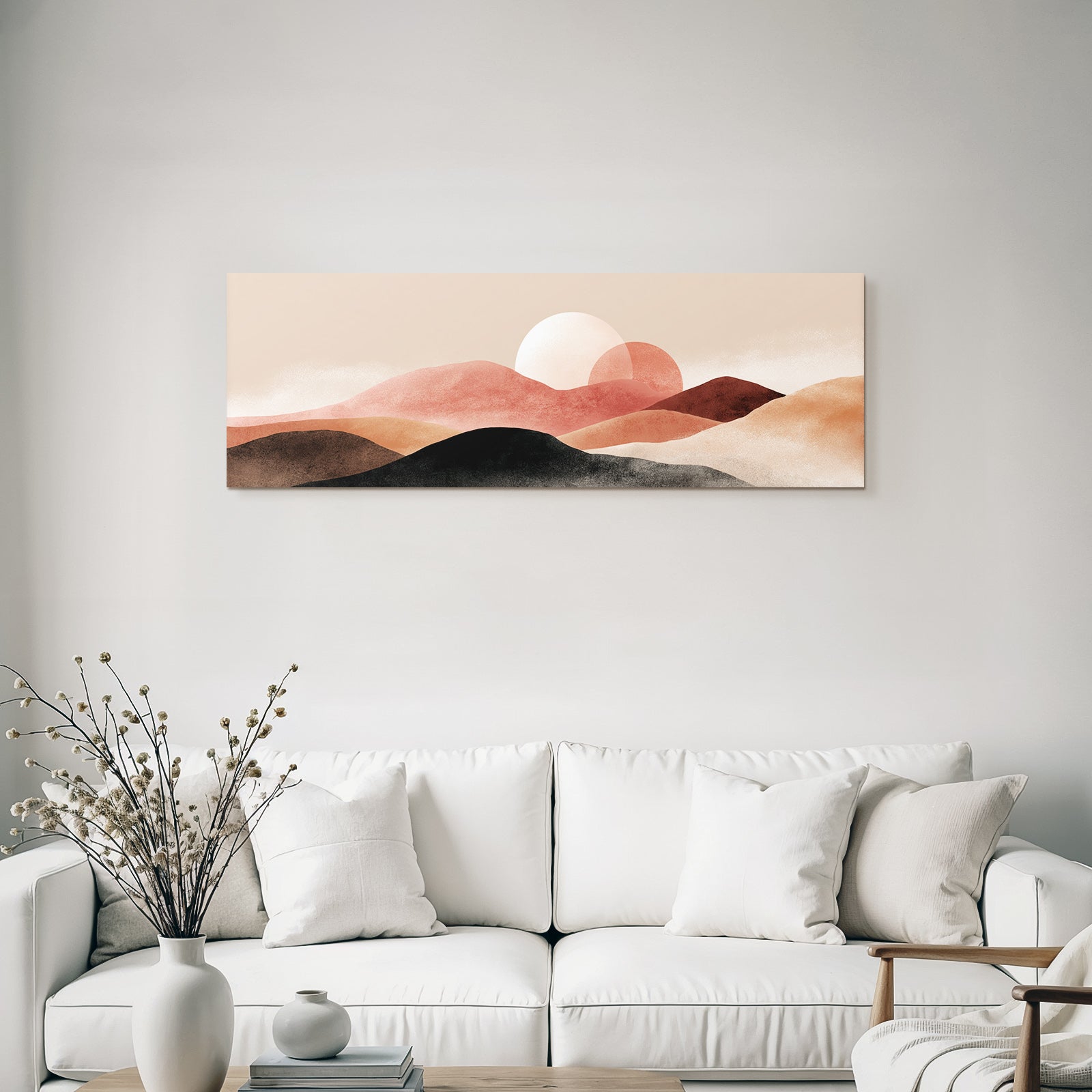 Abstrakte Landschaft Mit Huegeln Und Kreisformen