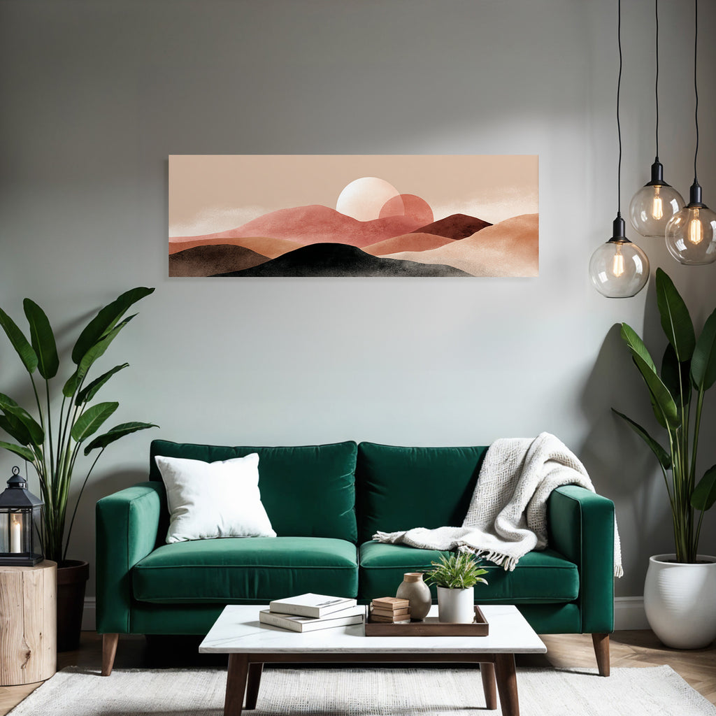 Abstrakte Landschaft Mit Huegeln Und Kreisformen