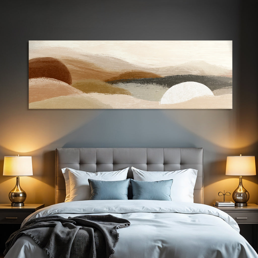 Abstrakte Landschaft Mit Sanften Farben Und Kurven