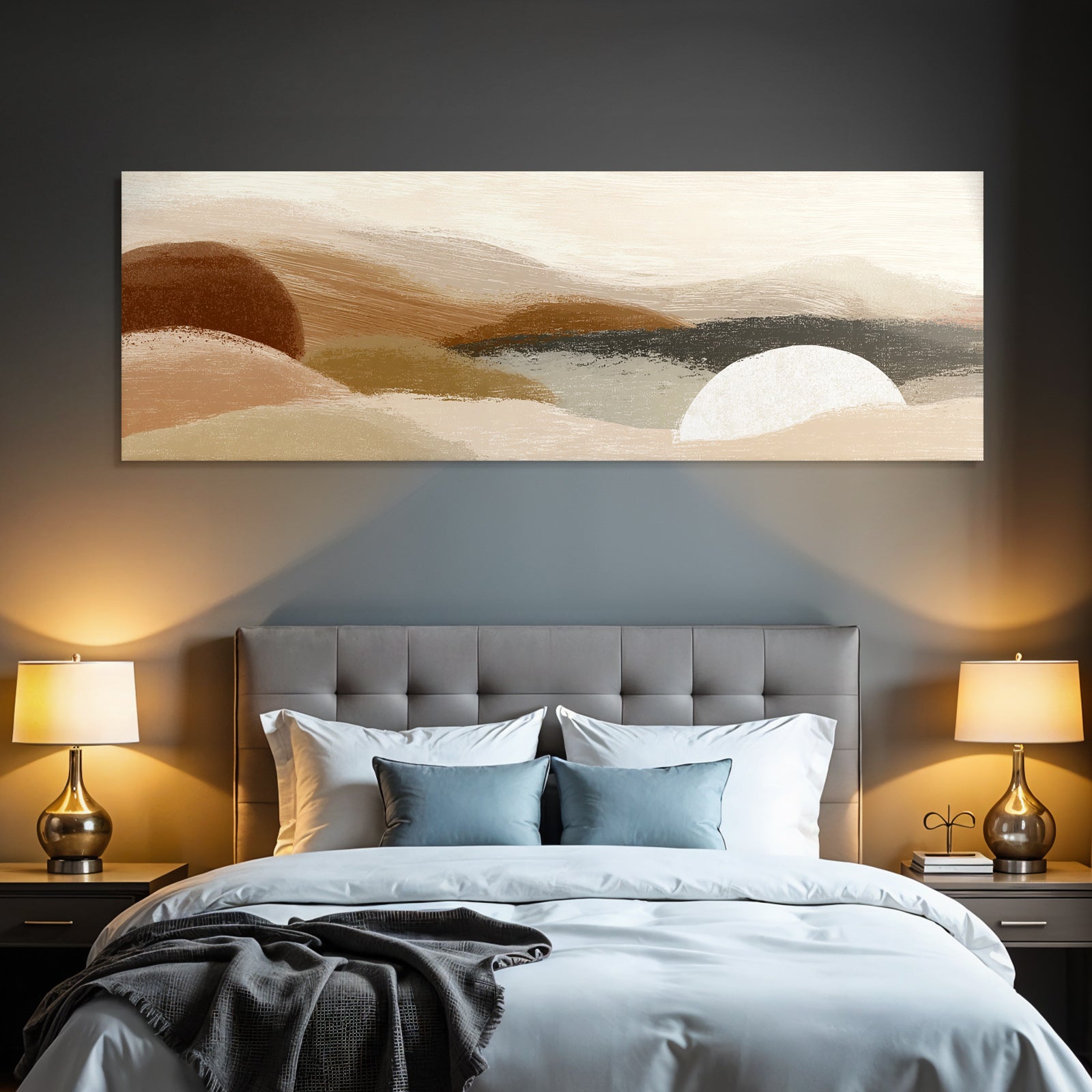 Abstract landscape with soft colors and curves