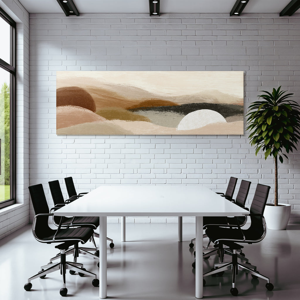 Abstrakte Landschaft Mit Sanften Farben Und Kurven