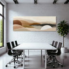 Abstrakte Landschaft Mit Sanften Farben Und Kurven