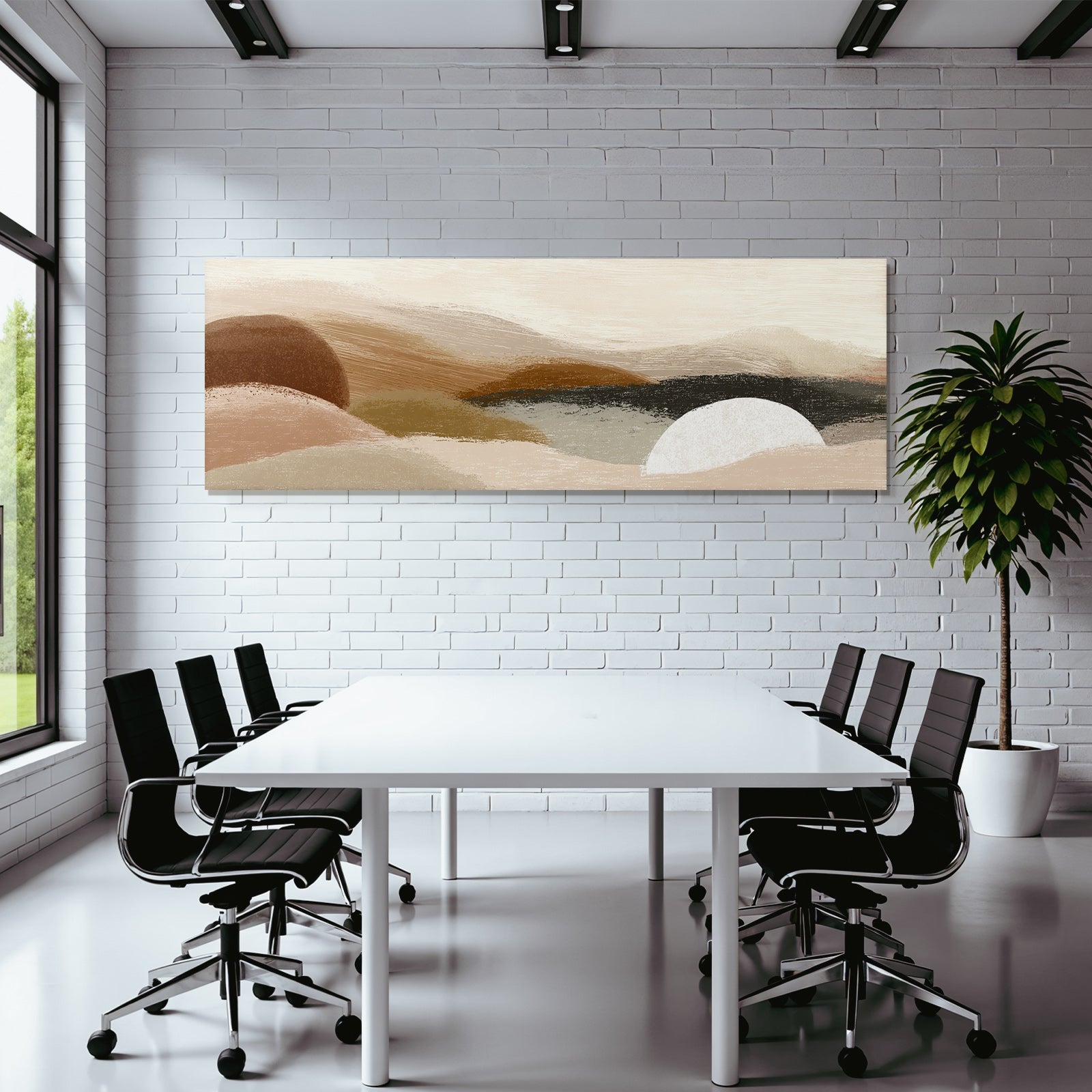 Abstract landscape with soft colors and curves