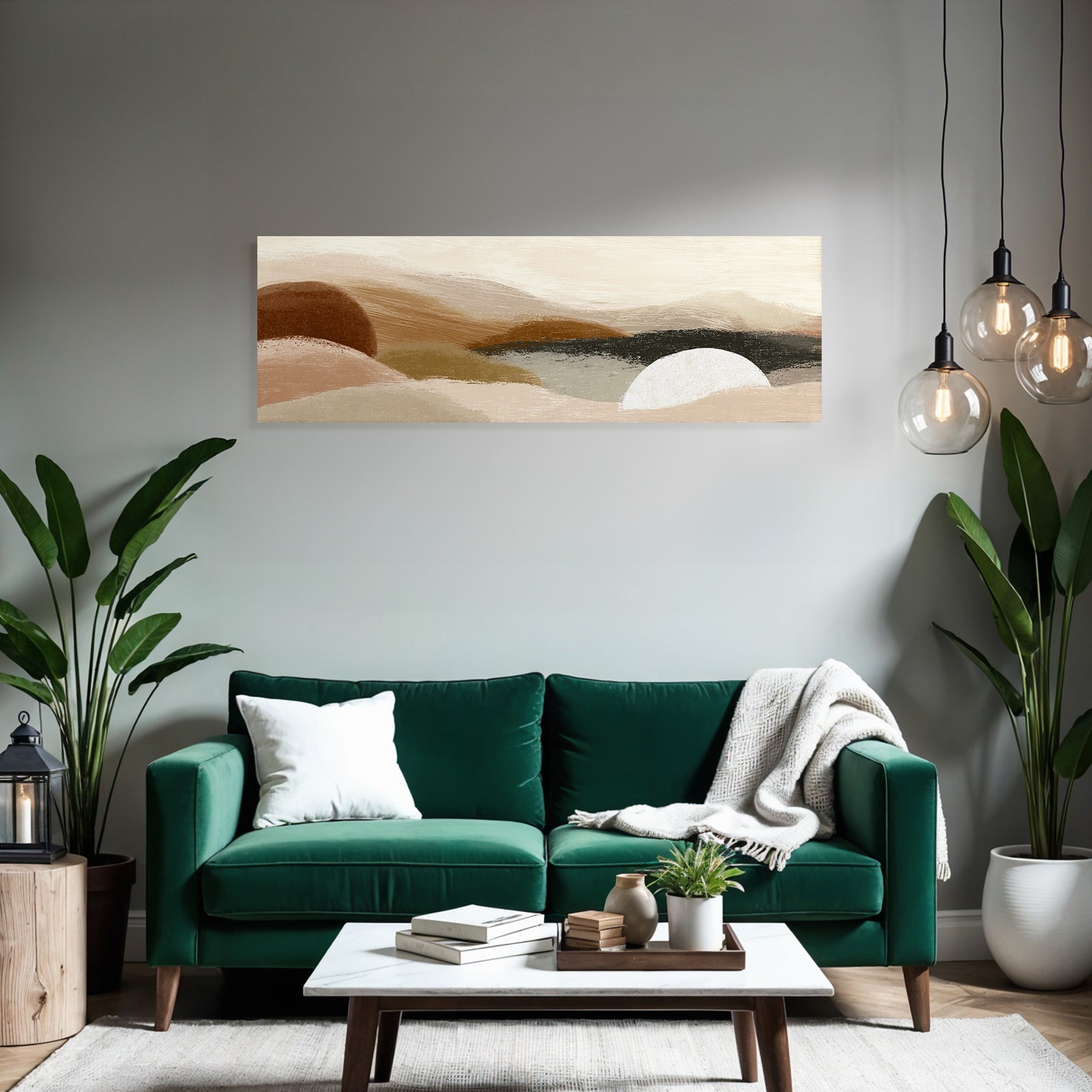 Abstract landscape with soft colors and curves
