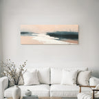 Abstract Landscape Soft Colors Peach Gray White