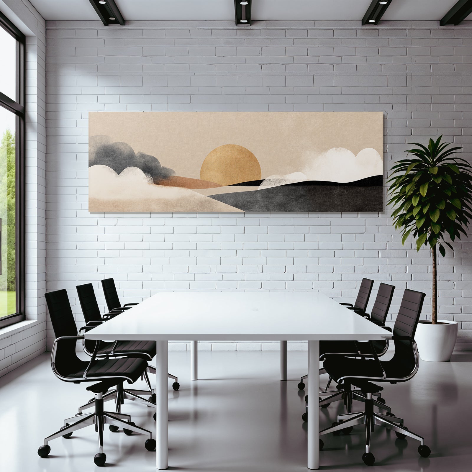 Abstract Landscape Warm Colors Soft Shapes Textures