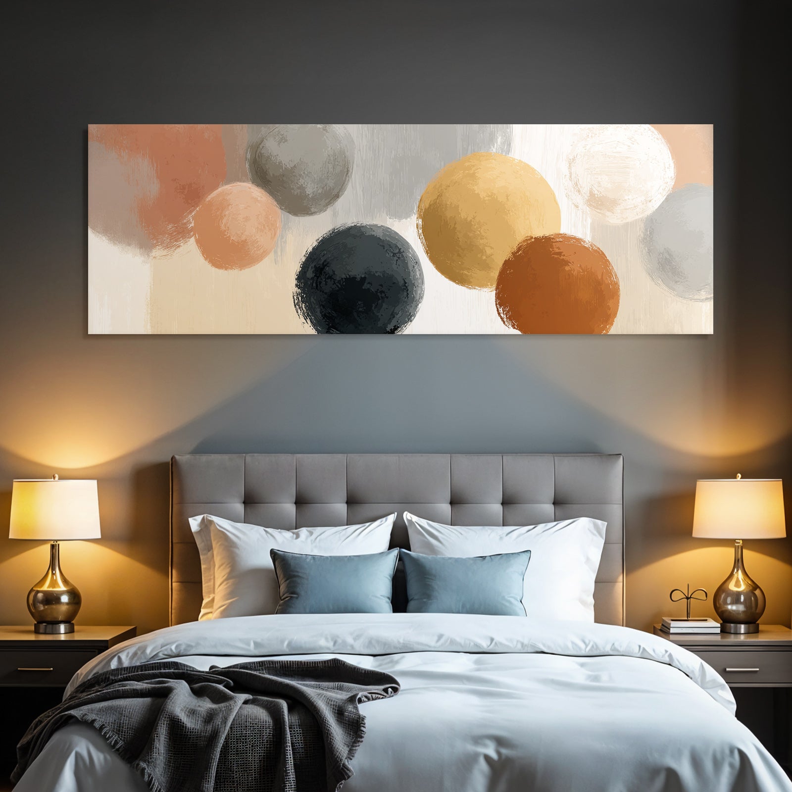 Abstract Painting Circles Soft Colors And Textures