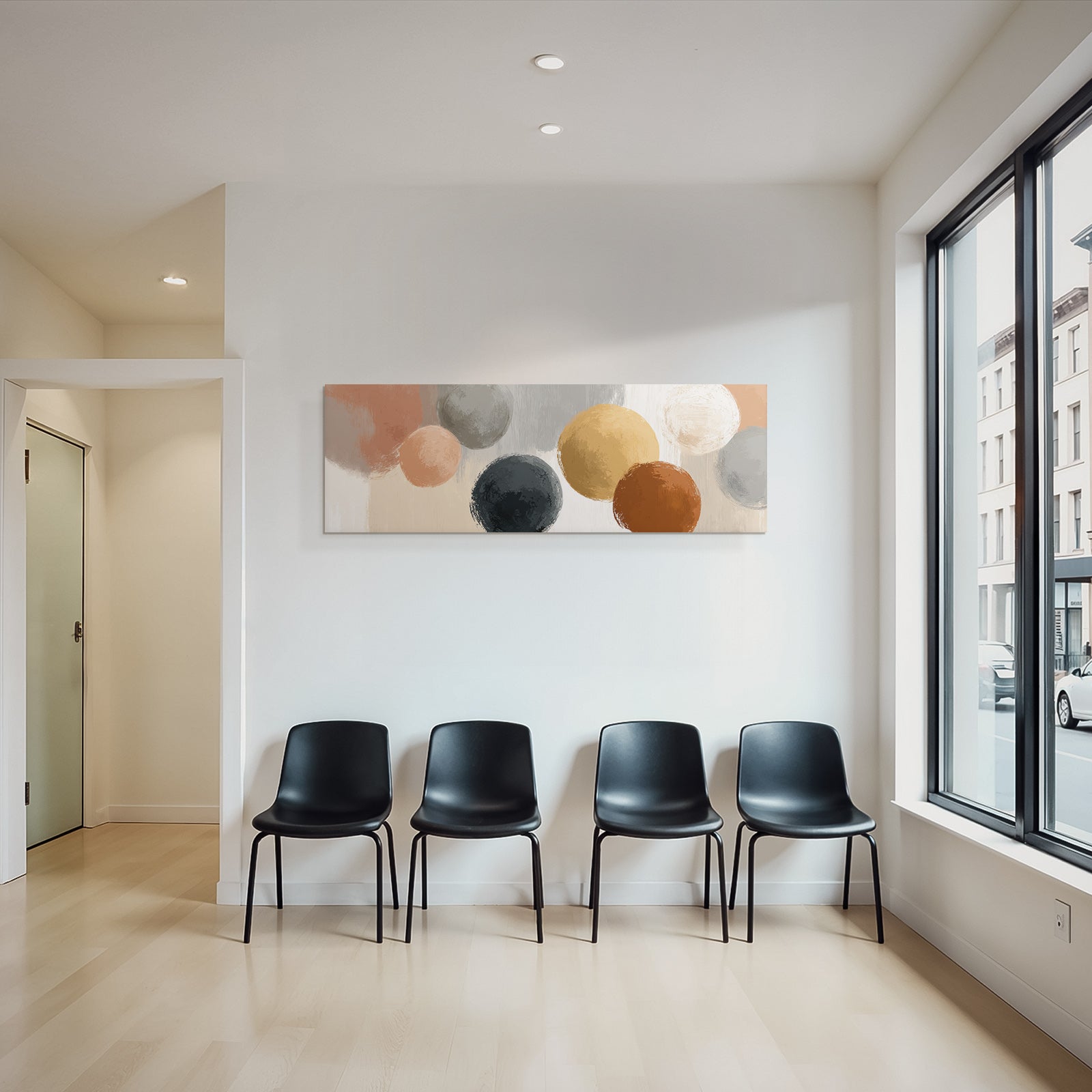 Abstract Painting Circles Soft Colors And Textures