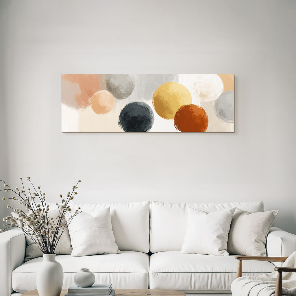Abstract Painting Circles Soft Colors And Textures