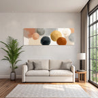 Abstract Painting Circles Soft Colors And Textures