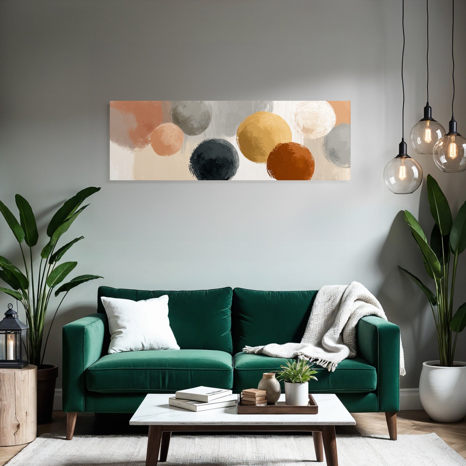 Abstract Painting Circles Soft Colors And Textures