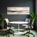 Abstrakte Malerei Sanfte Farben Neutrale Tones Beige Grau Weiss