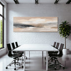 Abstrakte Malerei Sanfte Farben Neutrale Tones Beige Grau Weiss