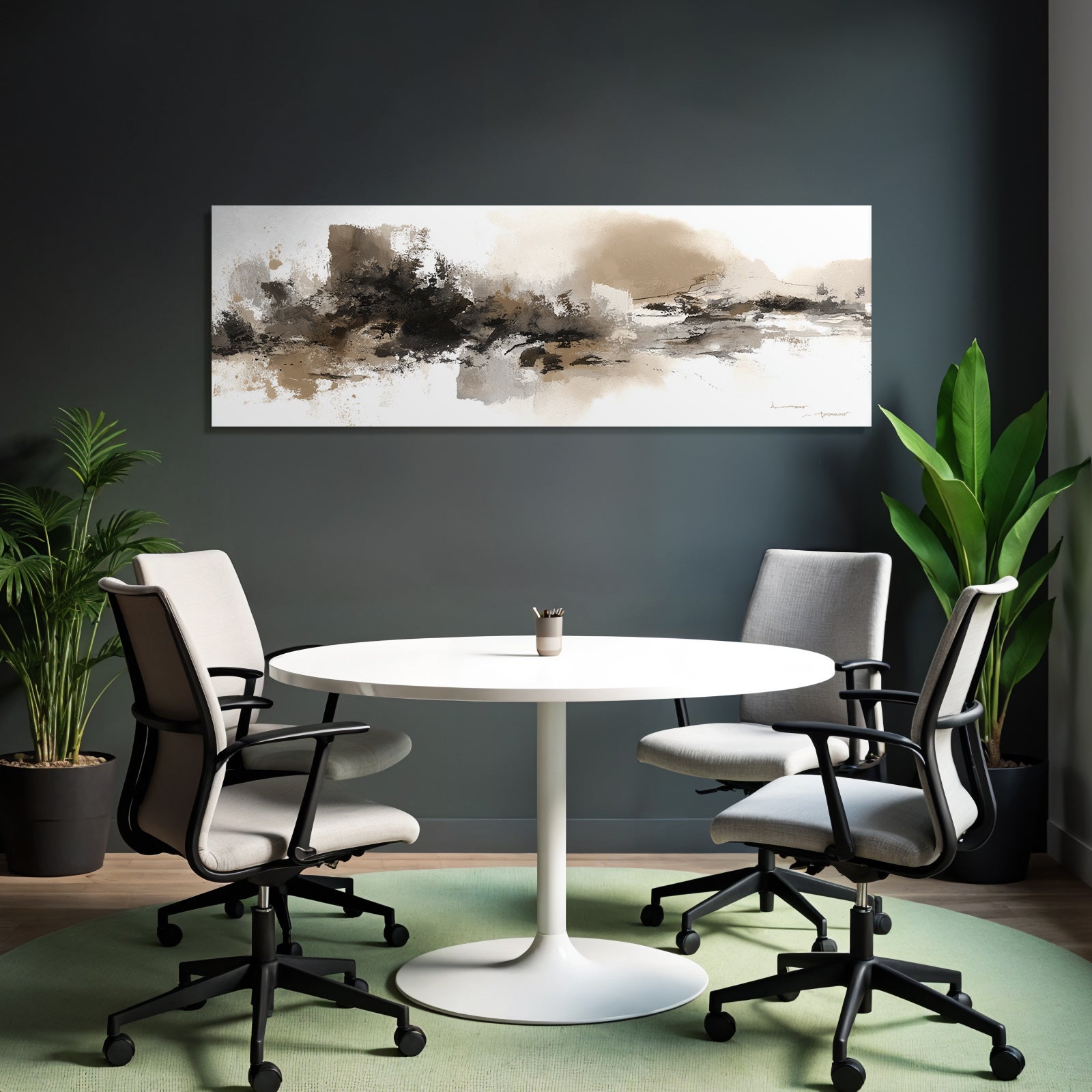 Abstract watercolor painting earthy tones textures