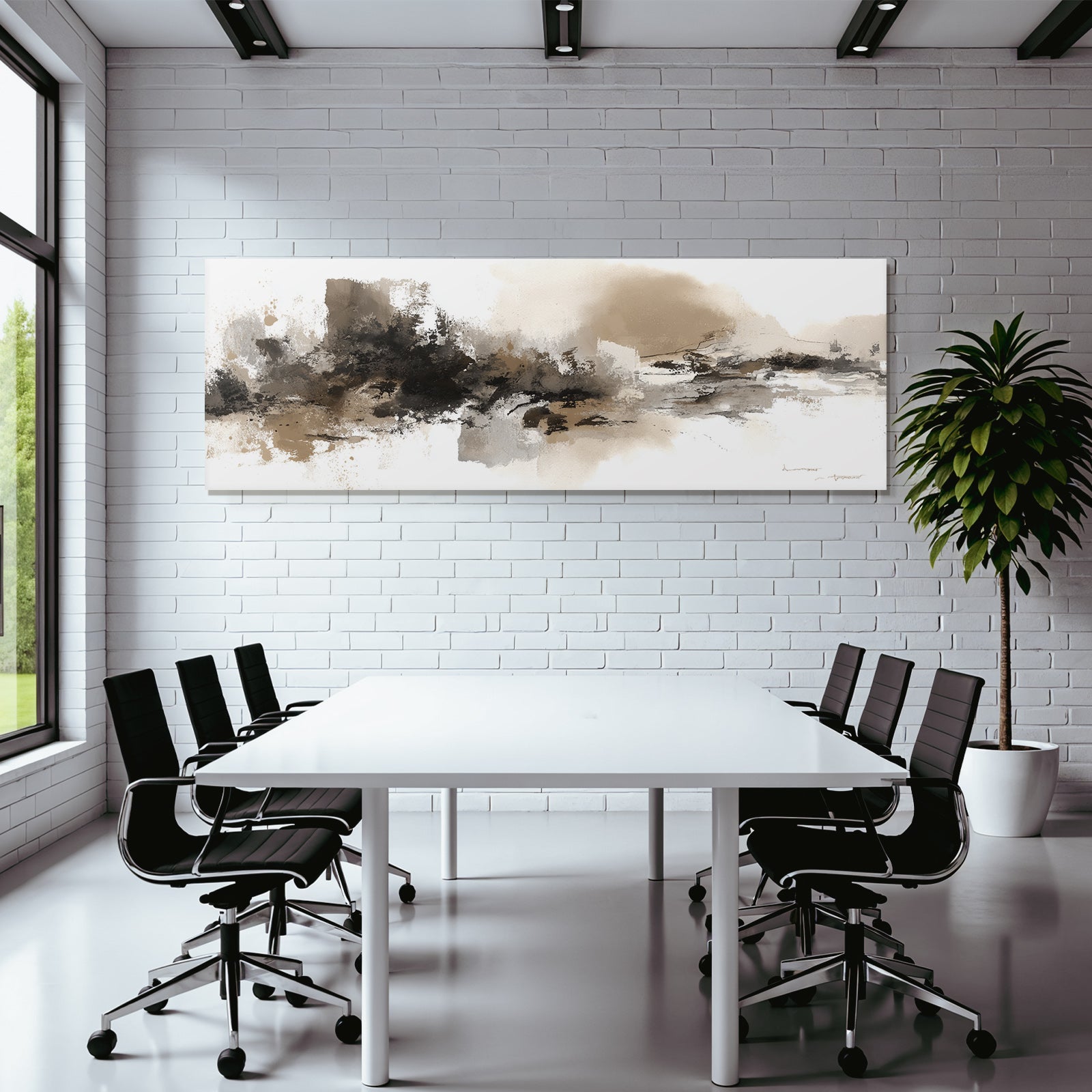 Abstract watercolor painting earthy tones textures