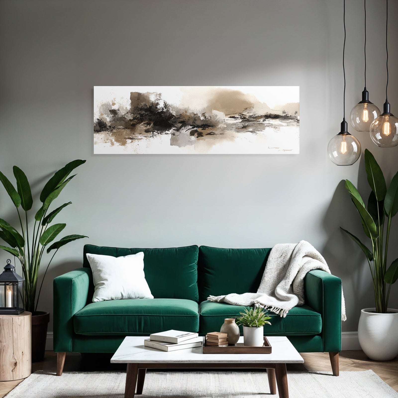Abstract watercolor painting earthy tones textures