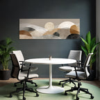 Abstrakte Wellen Huegel Muted Colors Forme Schichten