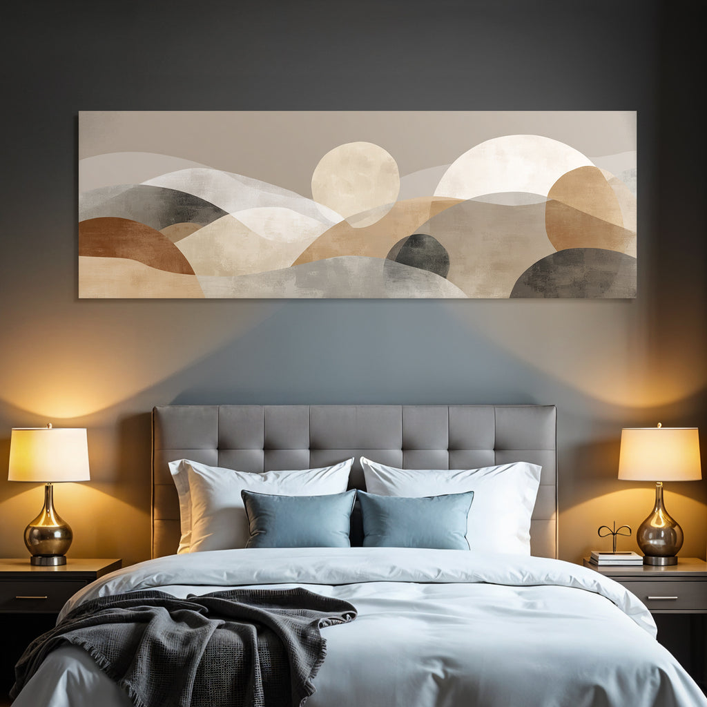 Abstrakte Wellen Huegel Muted Colors Forme Schichten