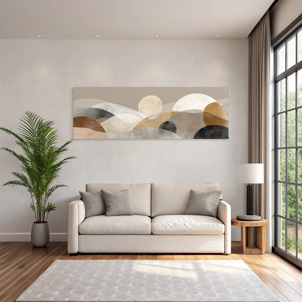 Abstrakte Wellen Huegel Muted Colors Forme Schichten