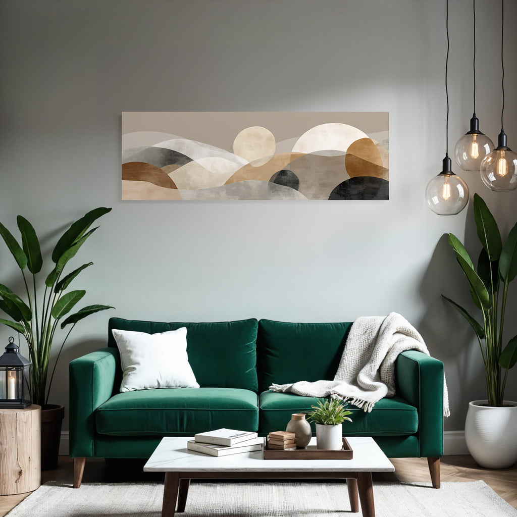 Abstrakte Wellen Huegel Muted Colors Forme Schichten
