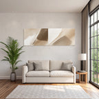 Abstraktes Aquarell Design Beigetoene Braun